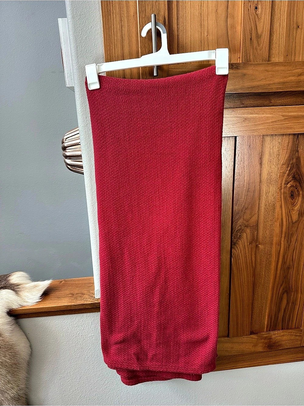 Bedsure 100% Cotton Herringbone Woven Queen Blanket Red